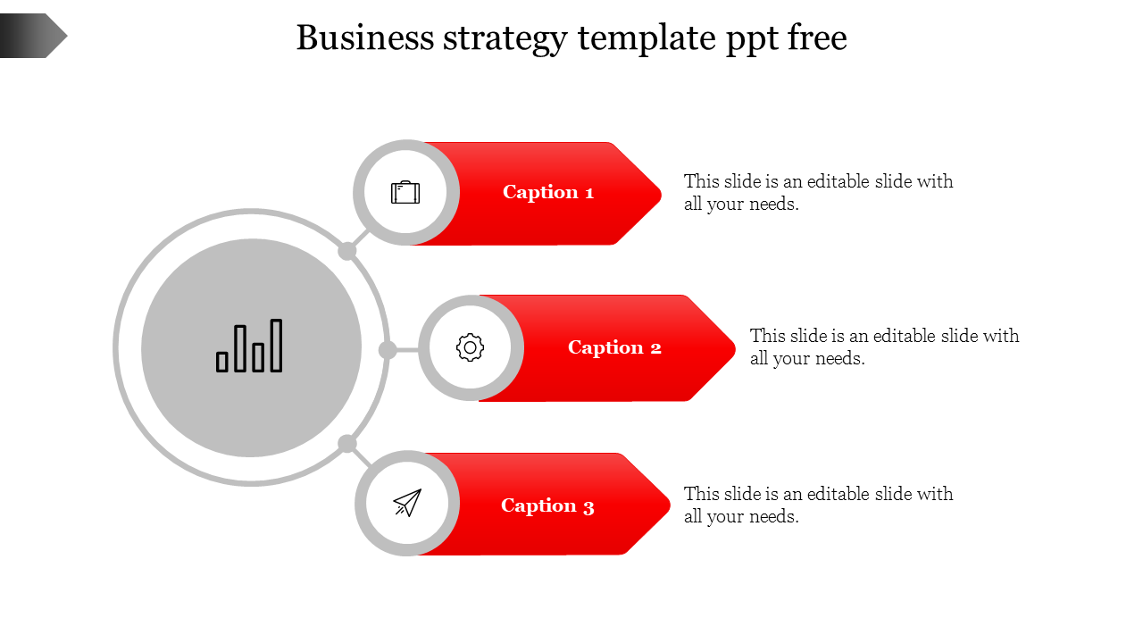 business strategy template ppt free-Red